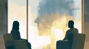 AI in therapy illustration showing technology supporting clinicians without replacing human care