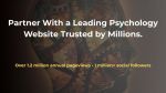 All‑About‑Psychology advertising banner with a gear‑filled head silhouette and the headline ‘Partner With a Leading Psychology Website Trusted by Millions.