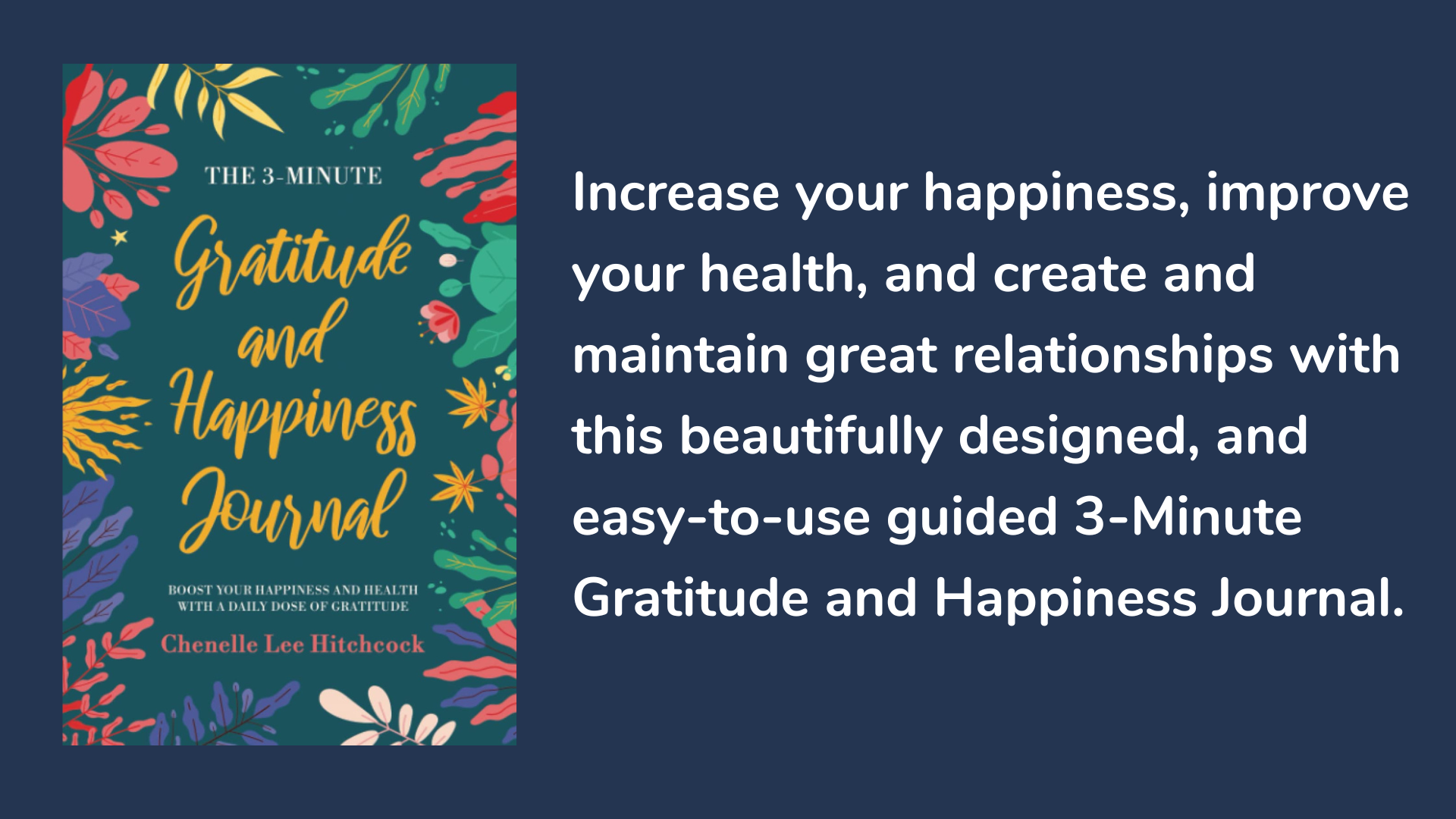 The 3 Minute Gratitude and Happiness Journal book cover and description