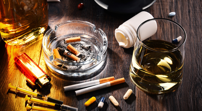 Addictive substances, including alcohol, cigarettes and drugs