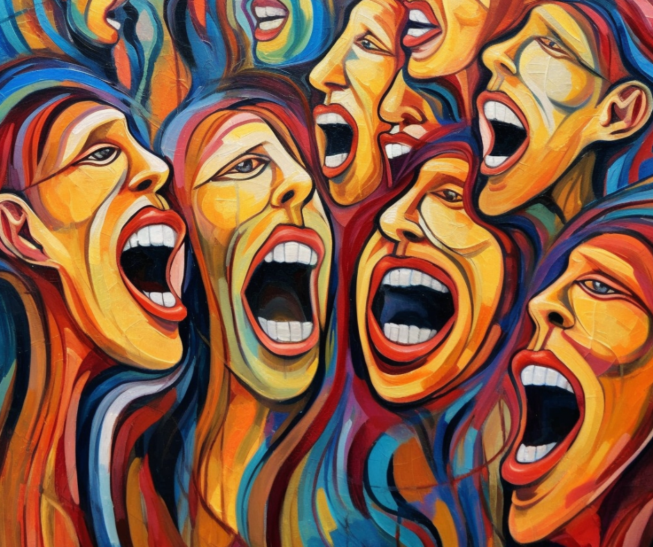 abstract representation of hearing voices in schizophrenia