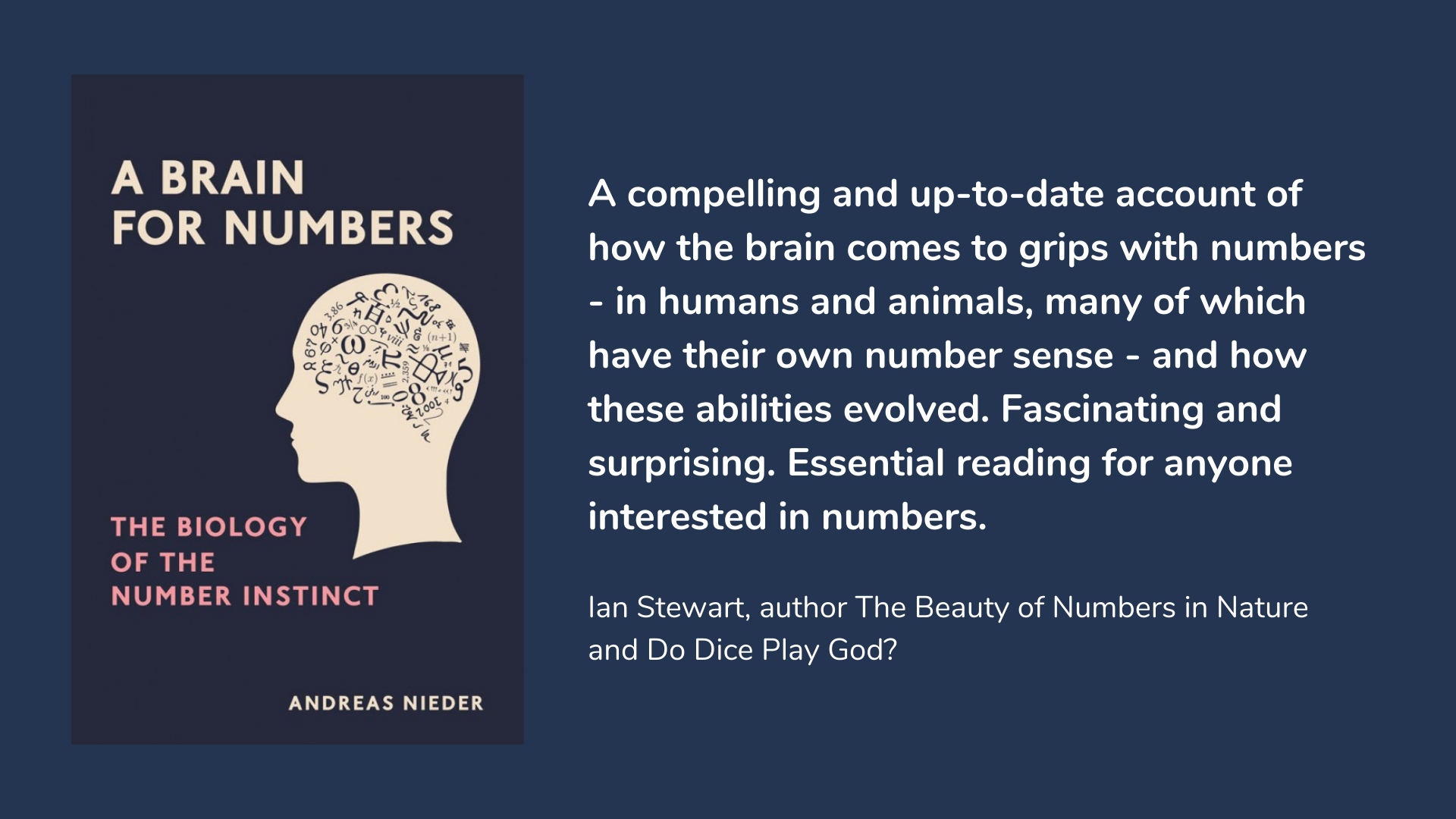 A Brain for Numbers: The Biology of the Number Instinct, book cover and description.