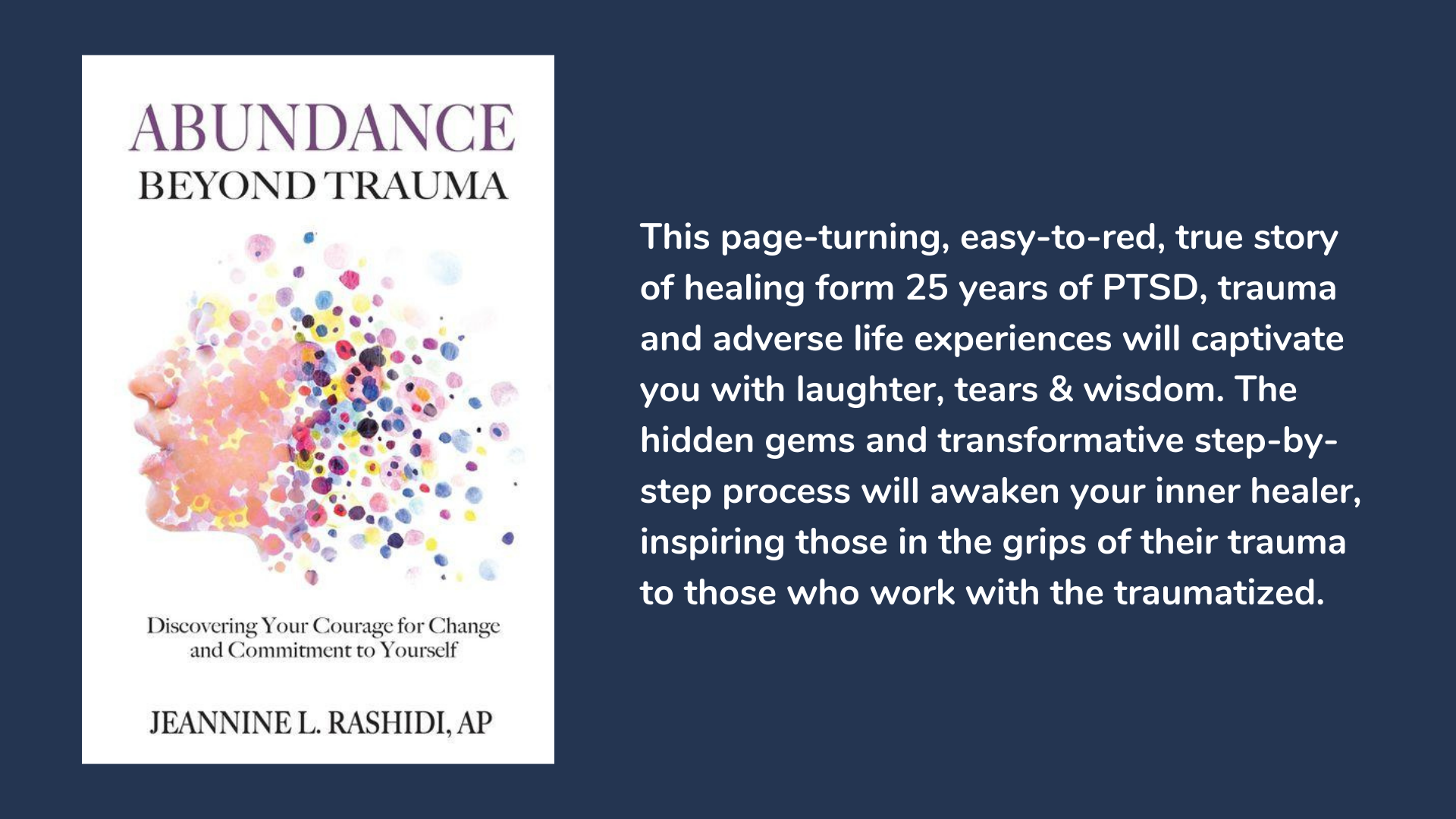 Abundance Beyond Trauma, book cover and description.