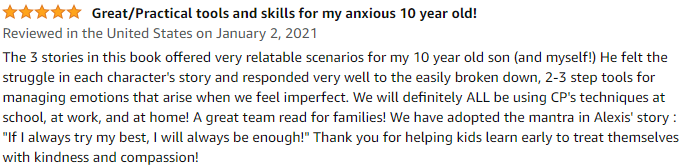 Captain Perfection and the Secret of Self-Compassion, Amazon Customer Review