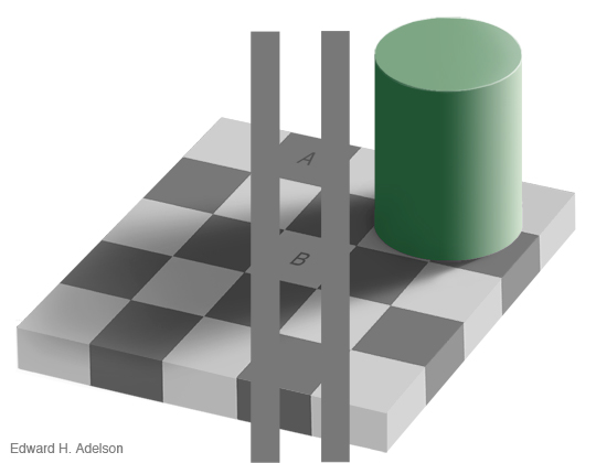 Checkershadow illusion proof