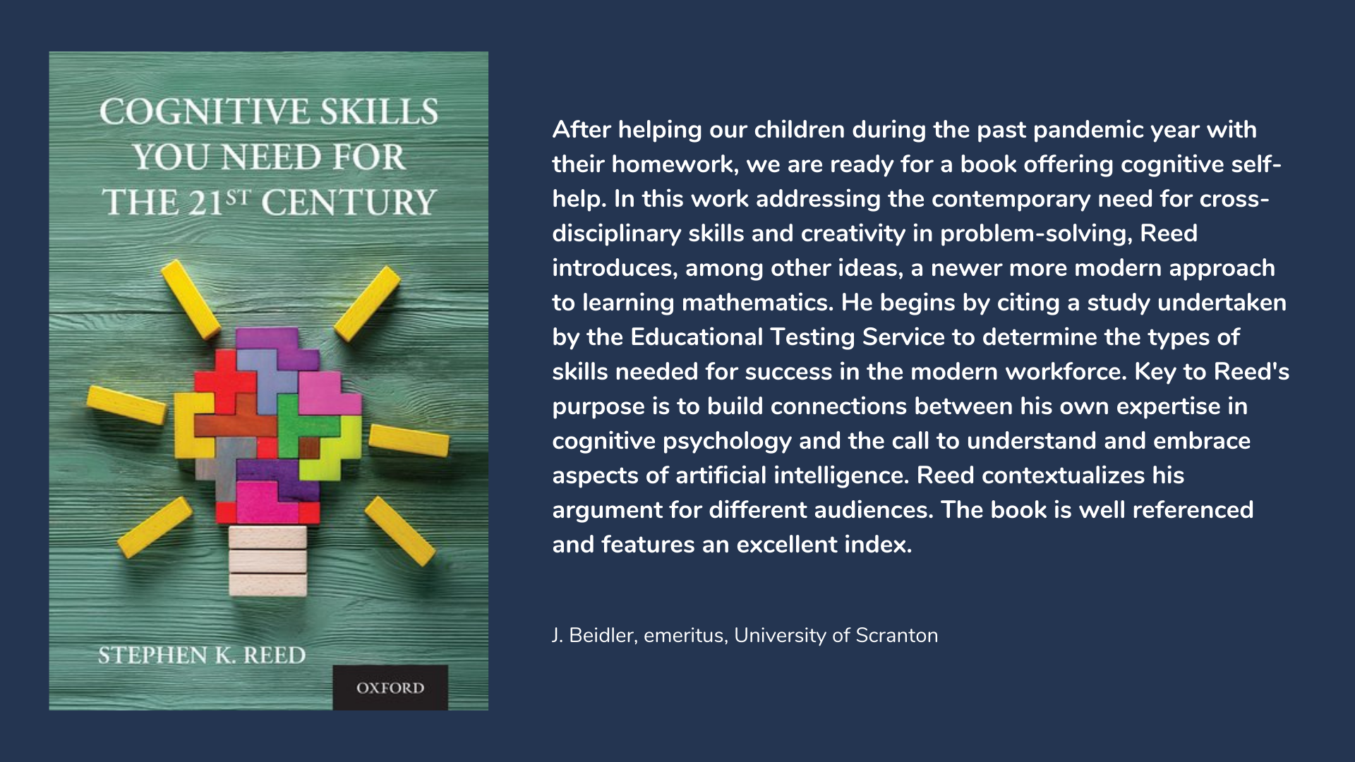 Cognitive Skills You Need for the 21st Century, book cover and description.
