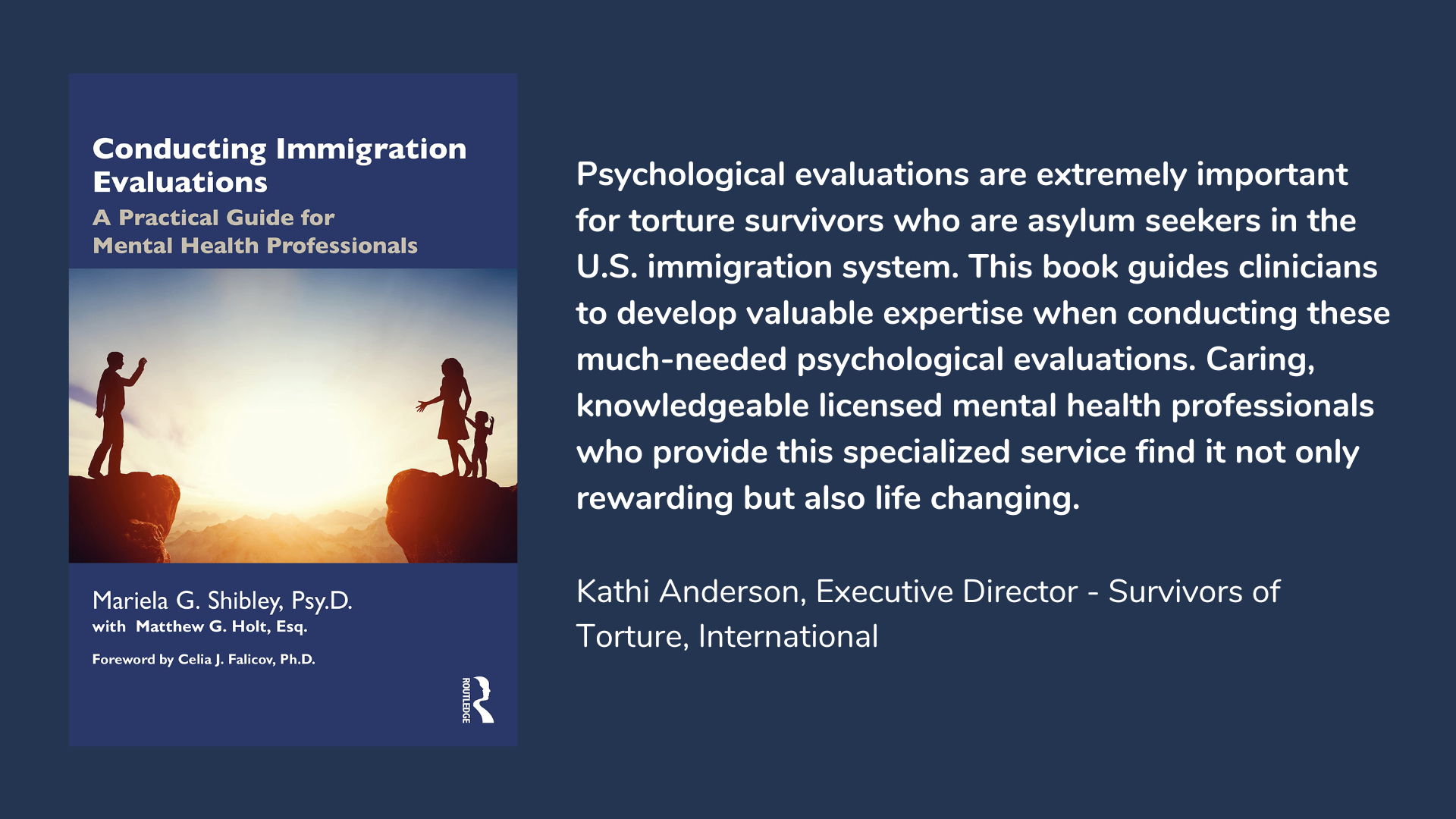 Conducting Immigration Evaluations: A Practical Guide for Mental Health Professionals, book cover and description
