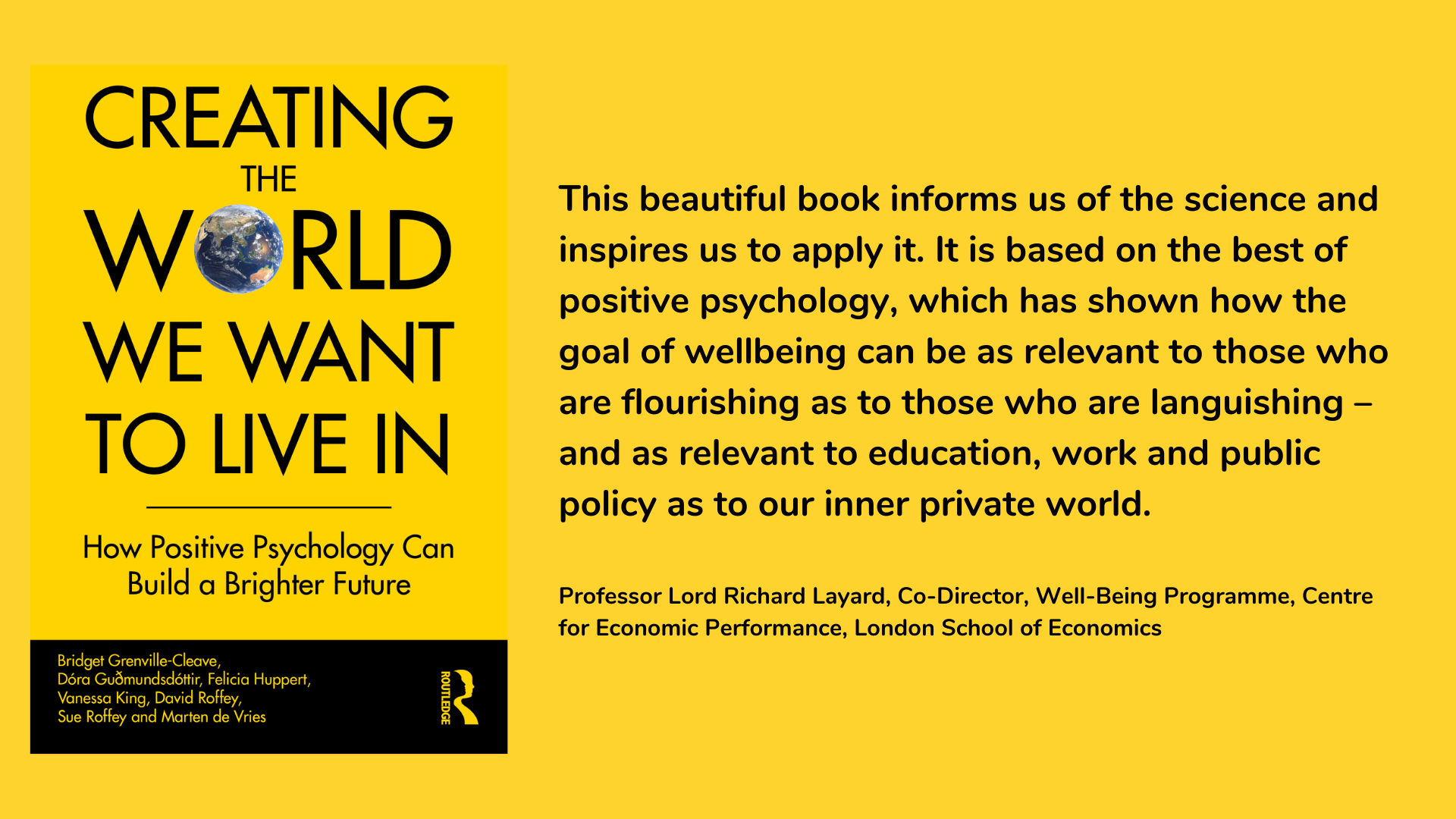 Creating The World We Want To Live In - book cover and review.