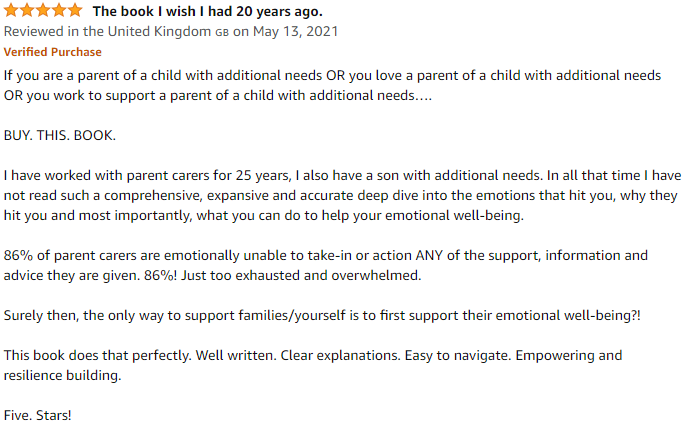 Day by Day: Emotional Wellbeing in Parents of Disabled Children Amazon Review