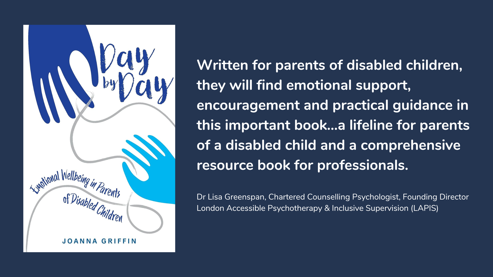 Day by Day: Emotional Wellbeing in Parents of Disabled Children, book cover and description.