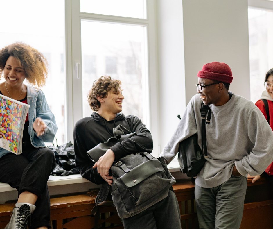 young people laughing together