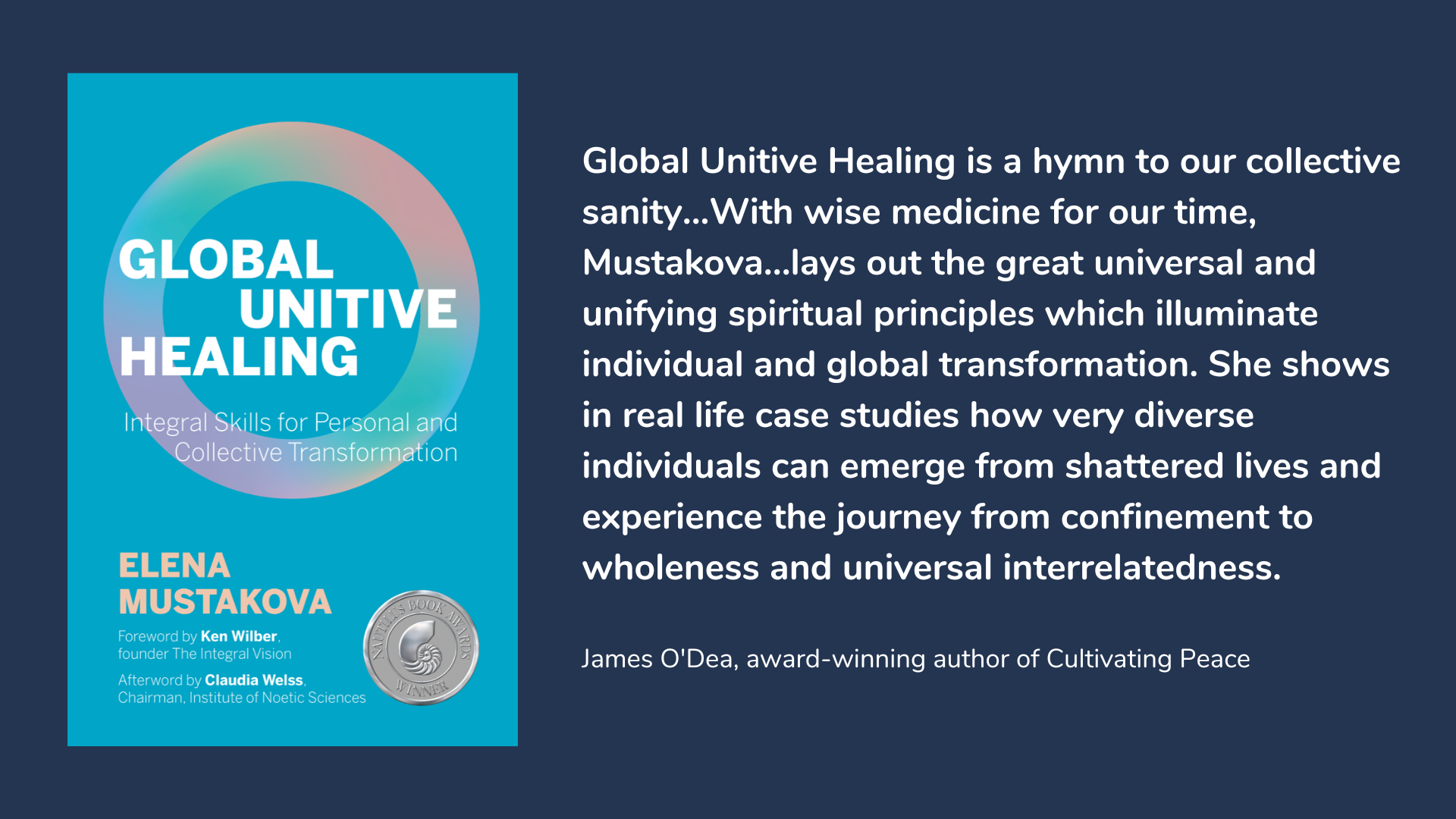 Global Unitive Healing: Integral Skills for Personal and Collective Transformation, book cover and testimonial