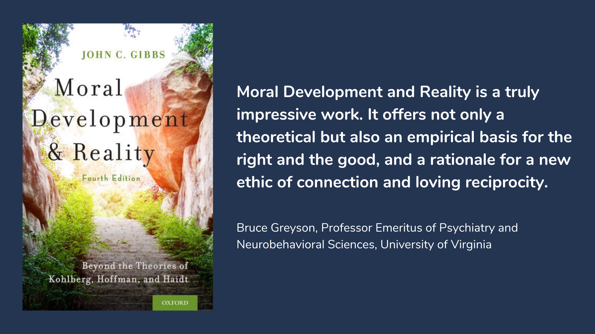 Moral Development and Reality, book cover and description