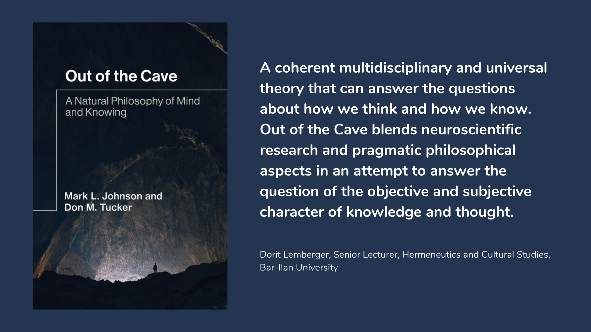 Out of the Cave: A Natural Philosophy of Mind and Knowing, book cover and description.