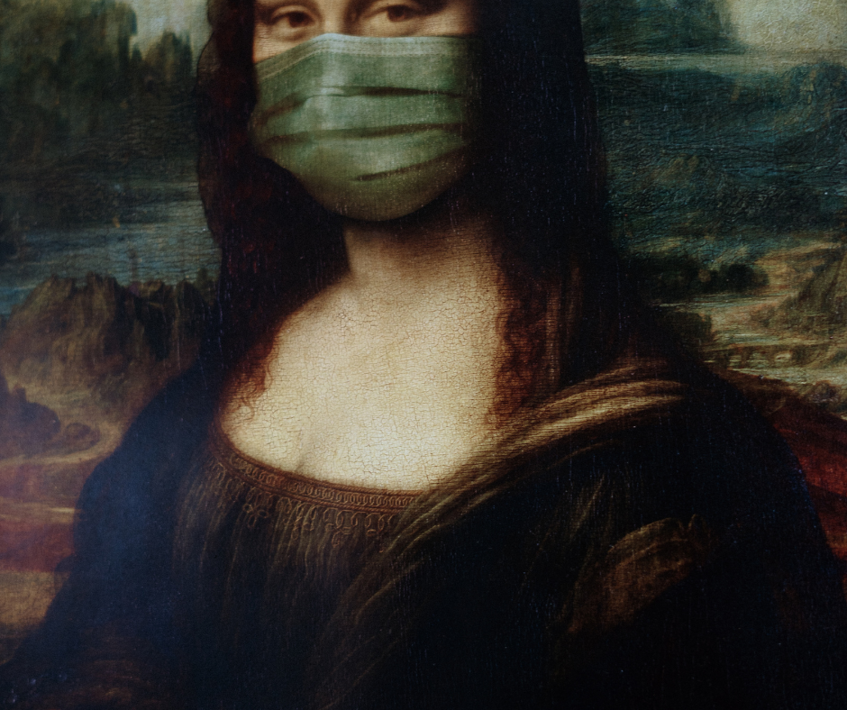Mona Lisa With Face Mask