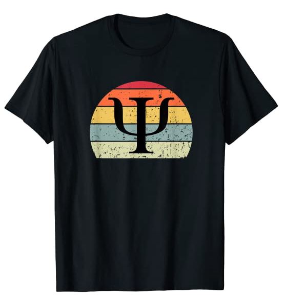 Psychology Symbol Vintage Retro Sunset T Shirt