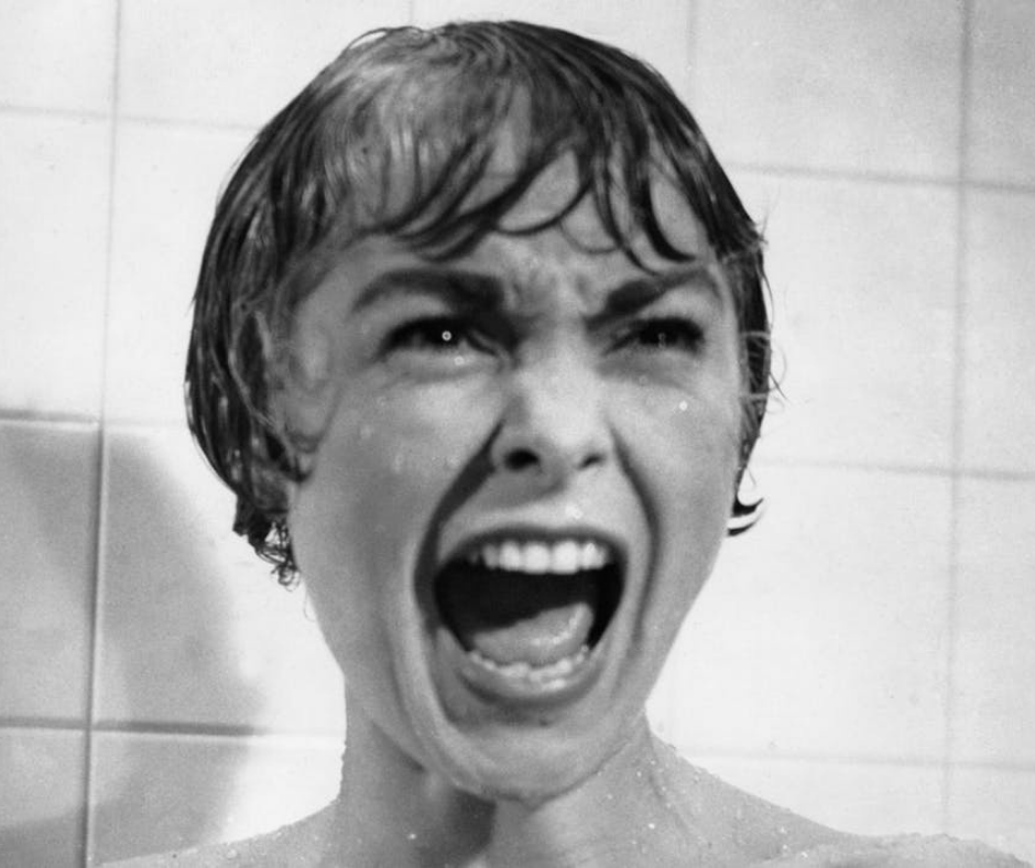 Janet Leigh screaming in the Psycho shower scene