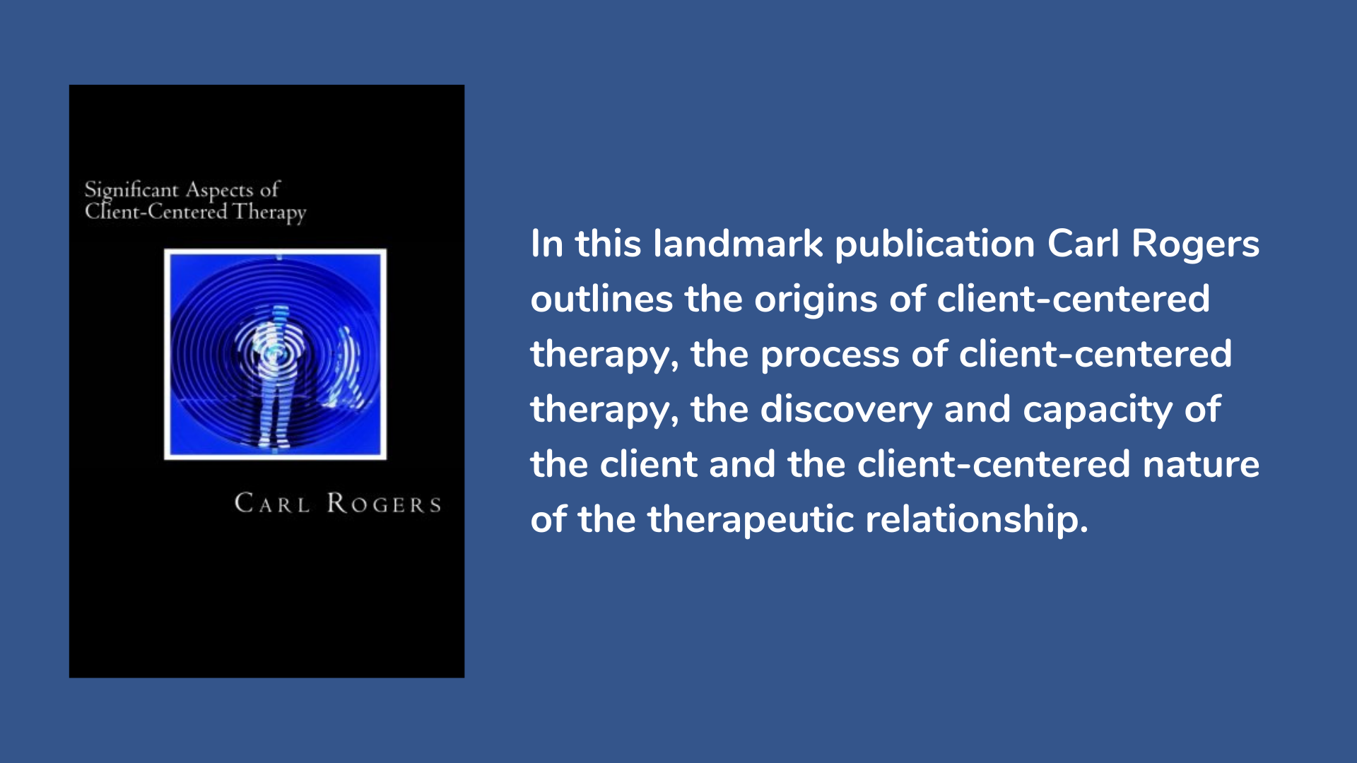Significant Aspects of Client-Centered Therapy by Carl Rogers, book cover and description.