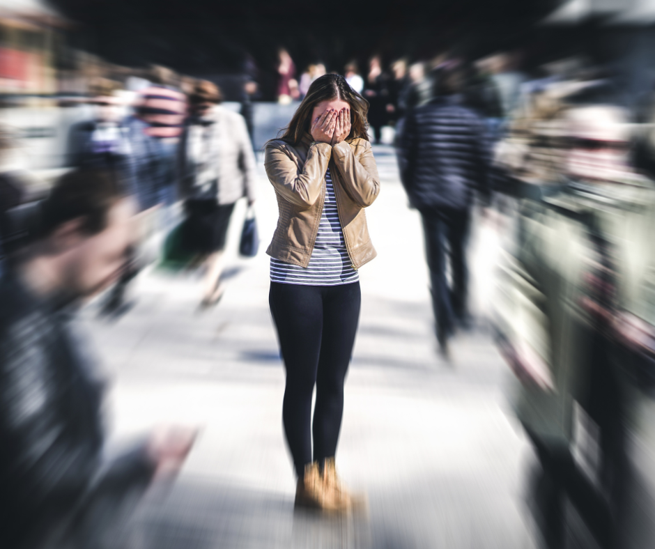 Photo of young woman with social anxiety disorder