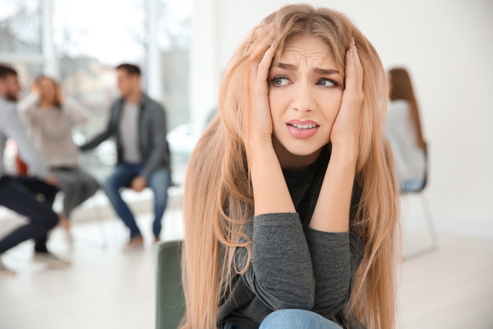 woman suffering from social anxiety