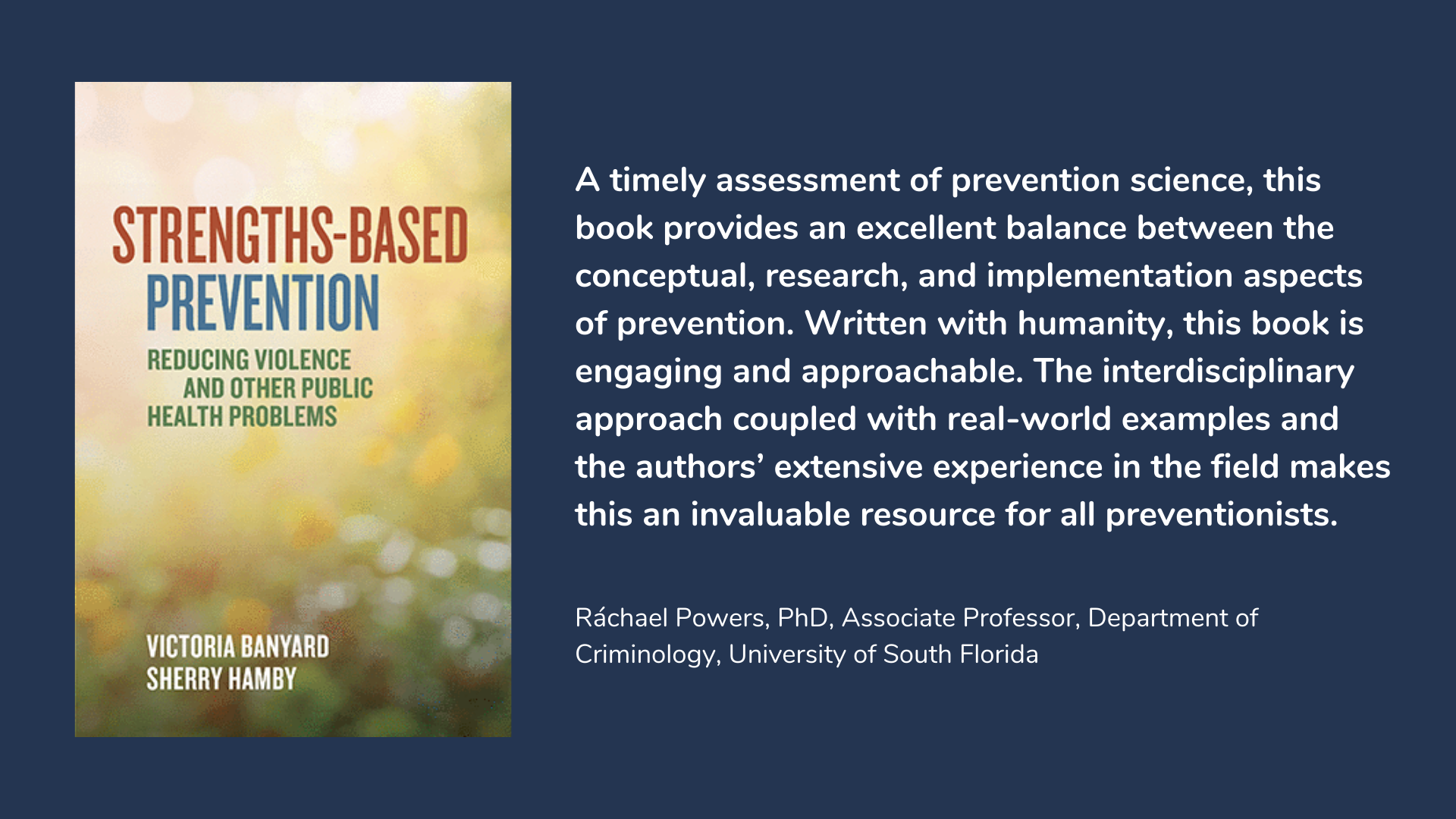 Strengths-Based Prevention: Reducing Violence and Other Public Health Problems book cover and description.