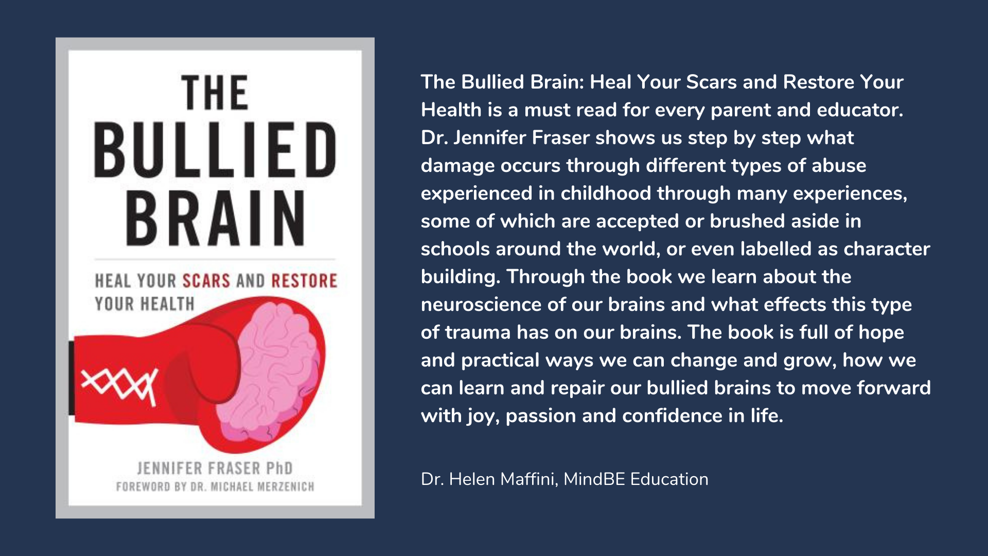 The Bullied Brain: Heal Your Scars and Restore Your Health, book cover and description.