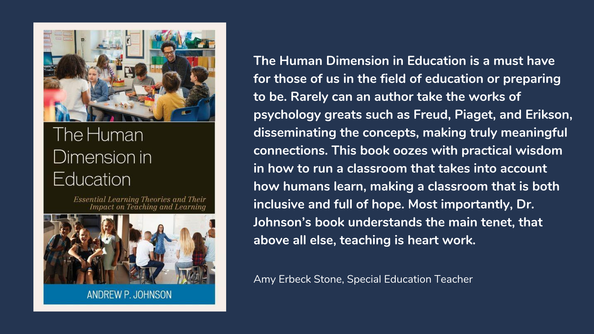 The Human Dimension in Education, book cover and description.