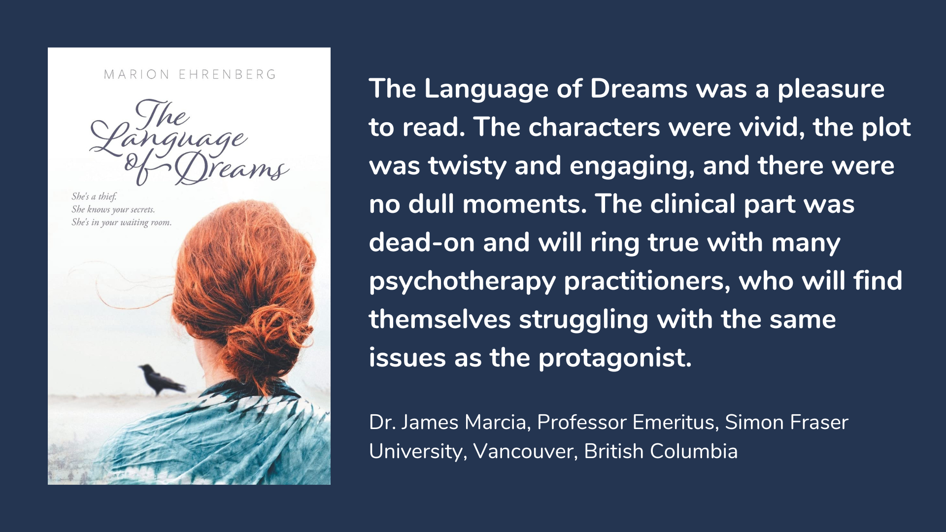 The Language of Dreams, book cover and description