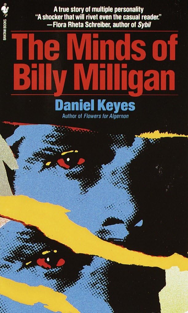 Book cover of The Minds of Billy Milligan by Daniel Keyes, exploring multiple personality disorder and the real-life case of Billy Milligan