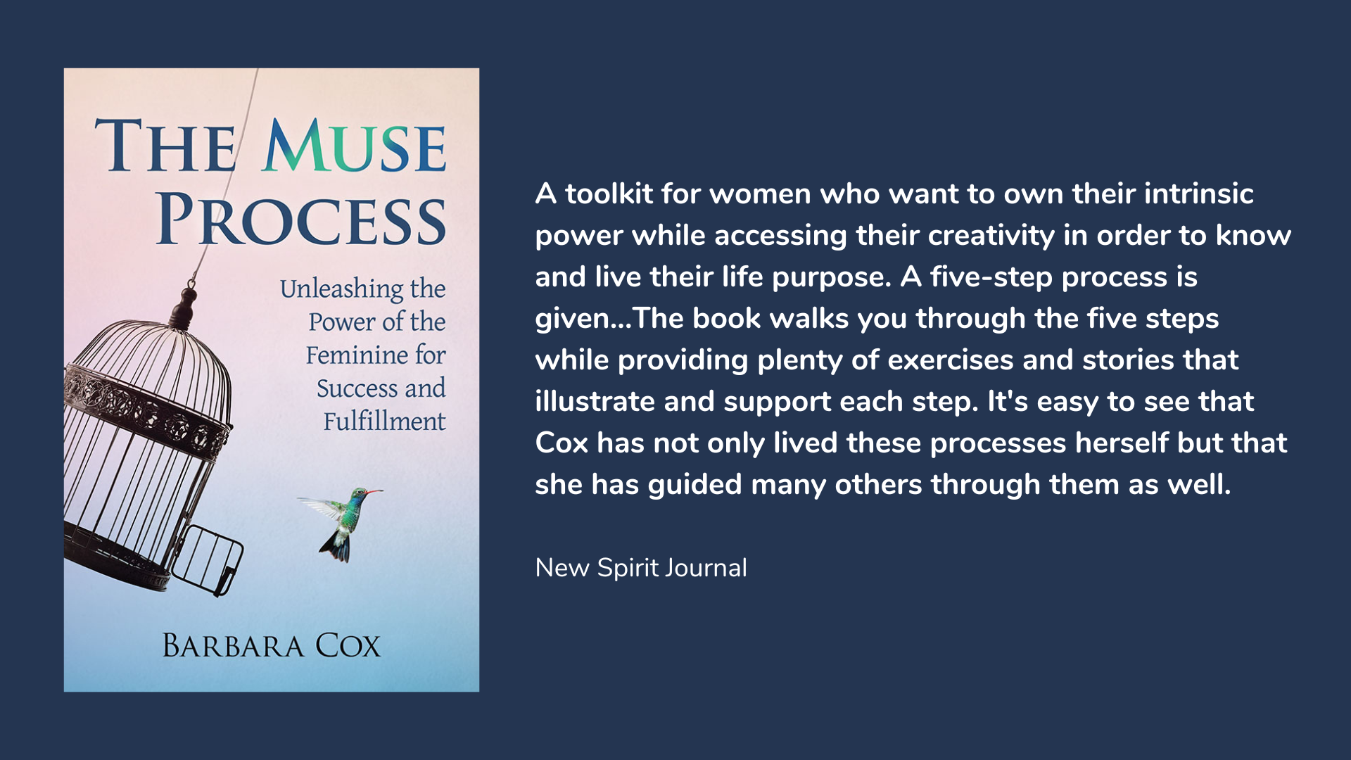 The Muse Process: Unleashing the Power of the Feminine for Success and Fulfillment, book cover and description.