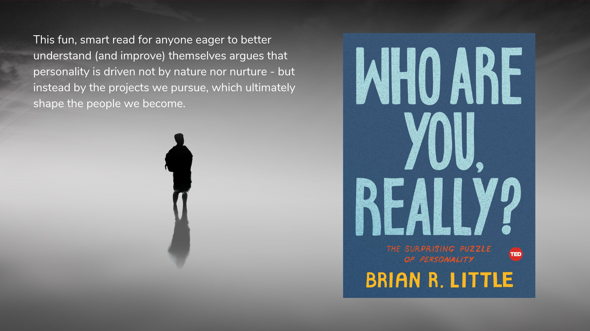 Who Are You Really? By Dr. Brian Little. Book cover and description.