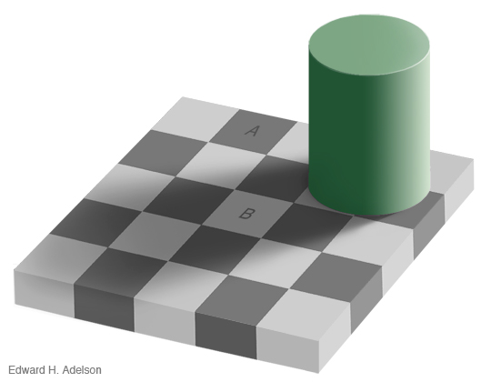 Checkershadow illusion