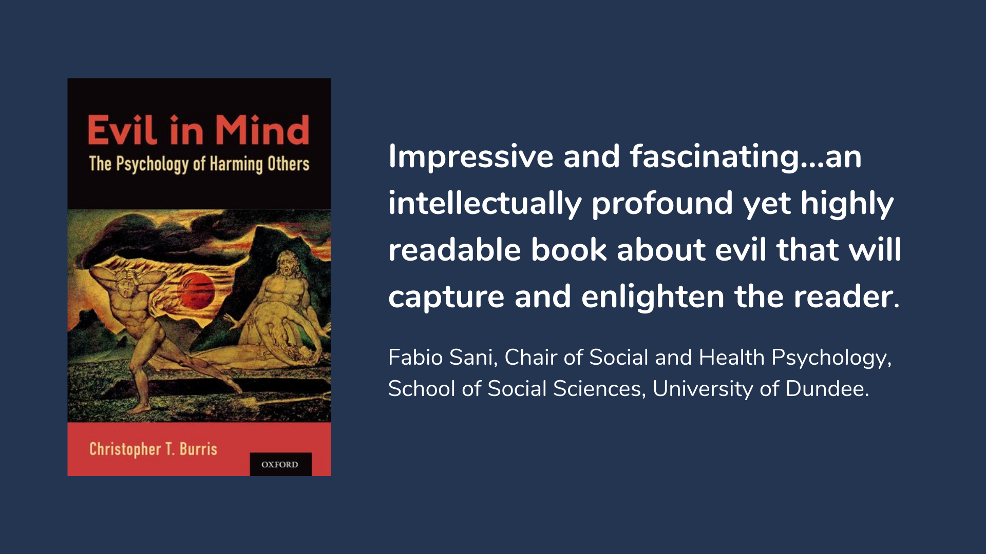 Evil in Mind: The Psychology of Harming Others, book cover and description.