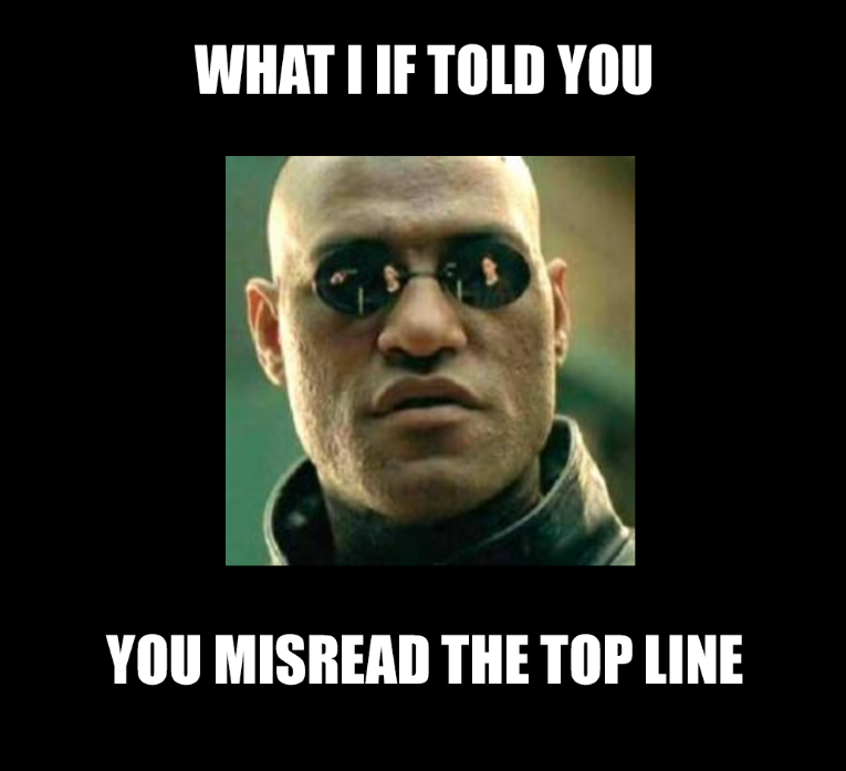 Meme illustrating how expectations influence perception and interpretation