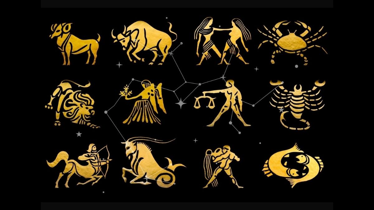 Illustration representing horoscope symbols and the Forer effect and how vague personality descriptions feel personally accurate