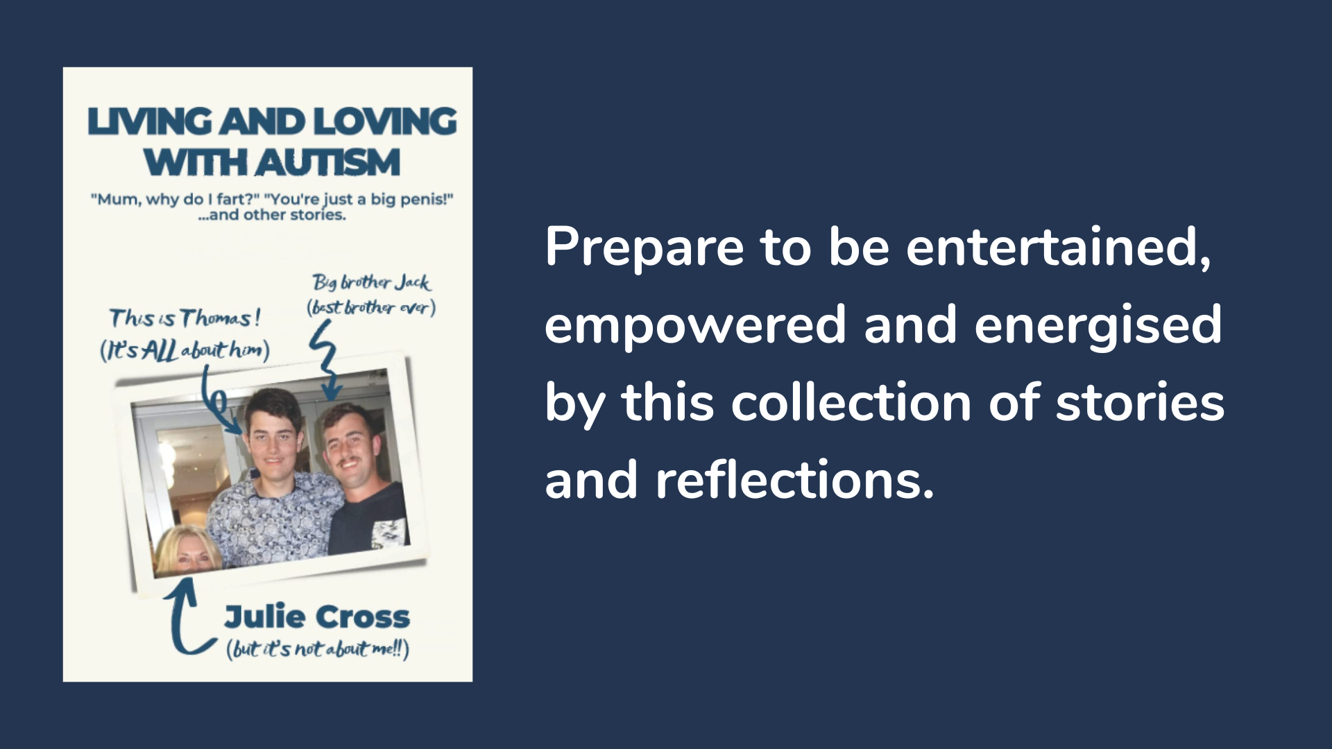 Living and Loving with Autism, book cover and description.