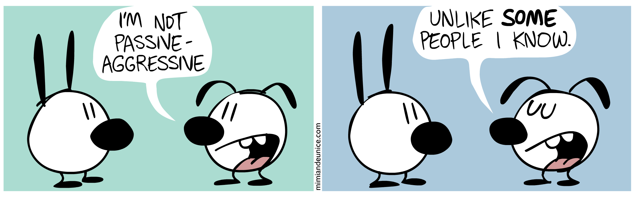 Cartoon illustrating passive-aggressive behavior through indirect and sarcastic communication