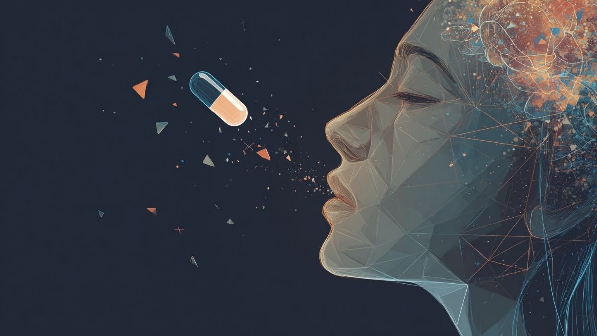 Illustration showing how expectation influences the brain in the placebo effect.