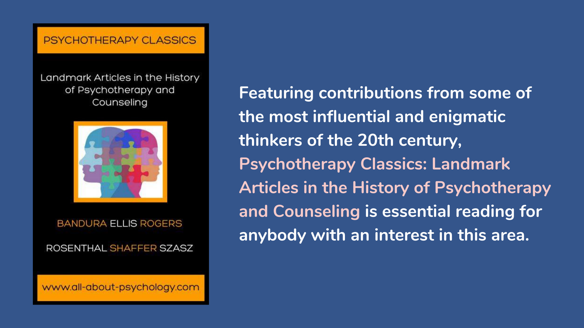 Psychotherapy Classics: Landmark Articles in the History of Psychotherapy and Counseling Book Cover and Description