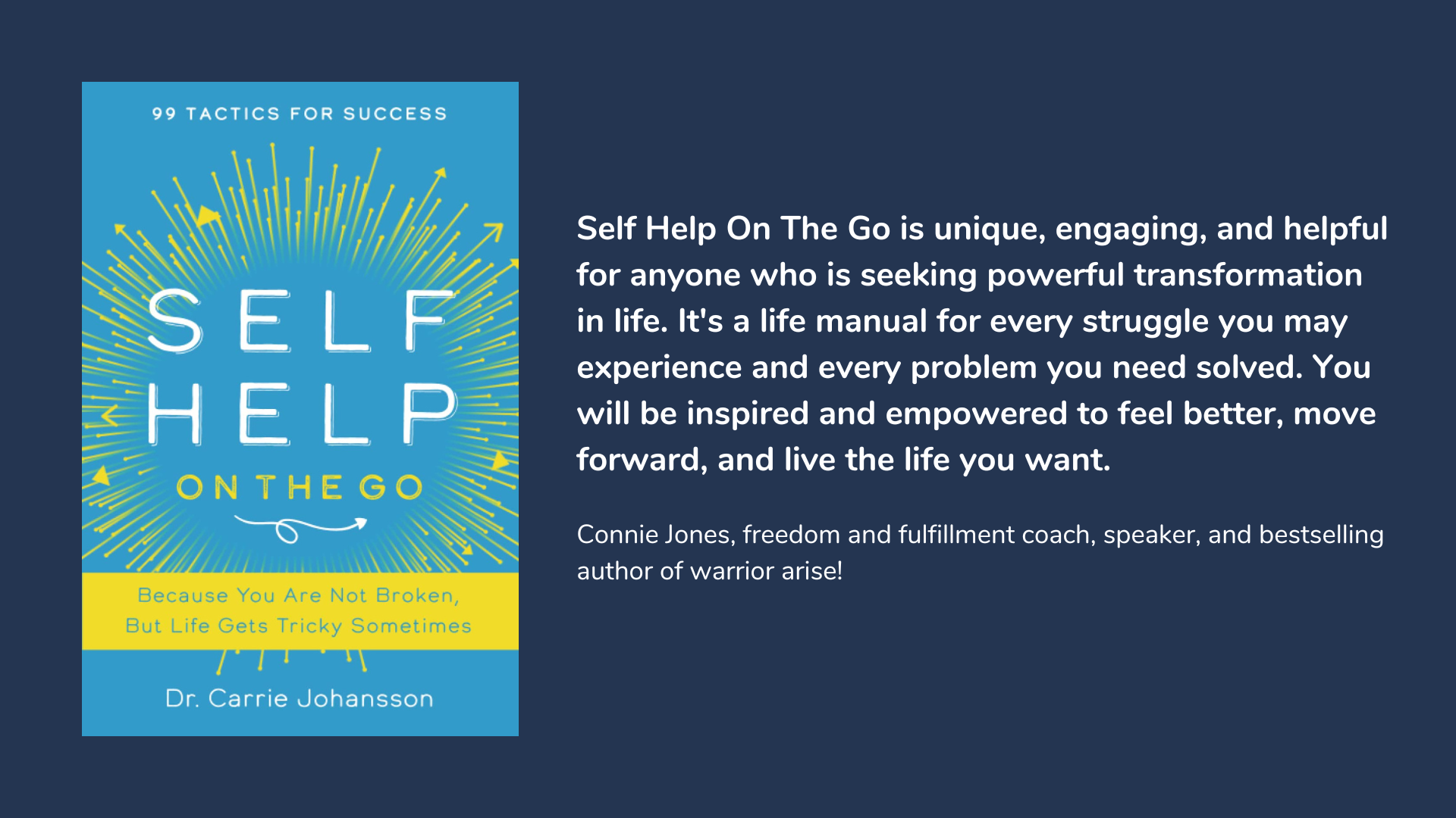 Self-Help On The Go: Because You Are Not Broken, But Life Gets Tricky Sometimes, book cover and description.