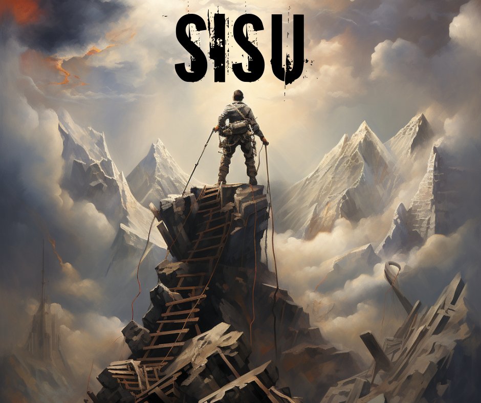 Person displaying sisu, the Finnish cultural concept that symbolizes determination, resilience, courage, and perseverance in the face of adversity or challenging circumstances.