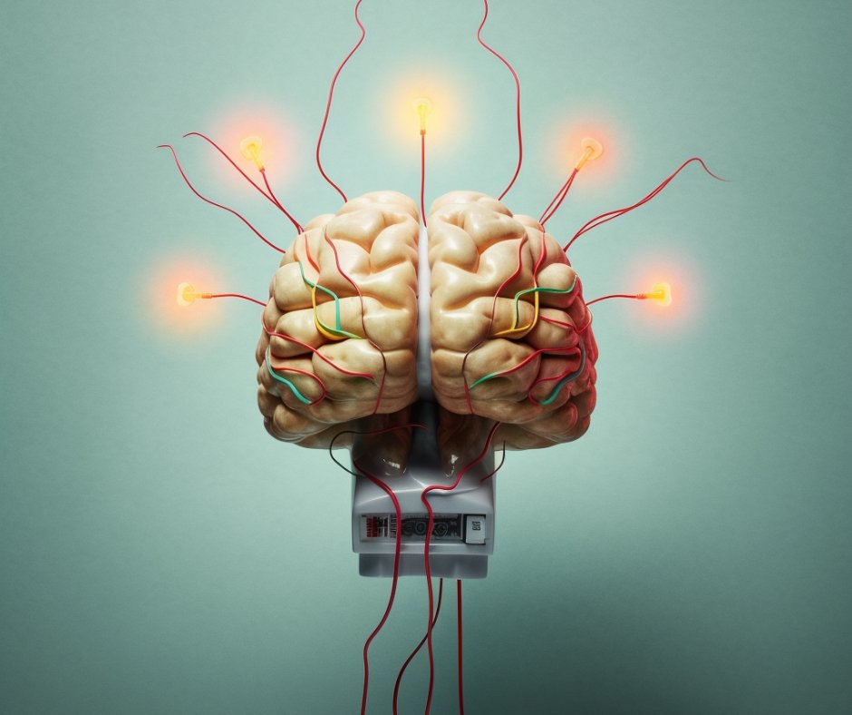 AI generated image representation of transcranial alternating current stimulation